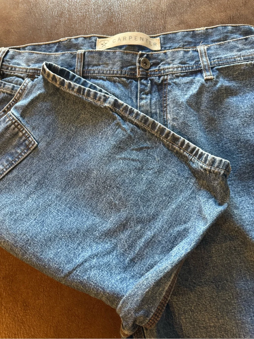Men's Arizona Denim Carpenter Shorts in Blue Waist 48-Like New!
